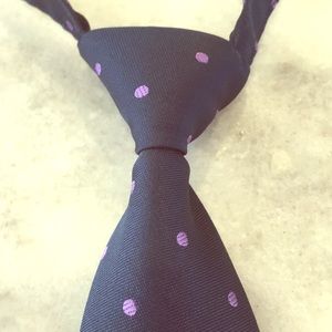 Boys Tie Navy with Lavender dots - New with Tags